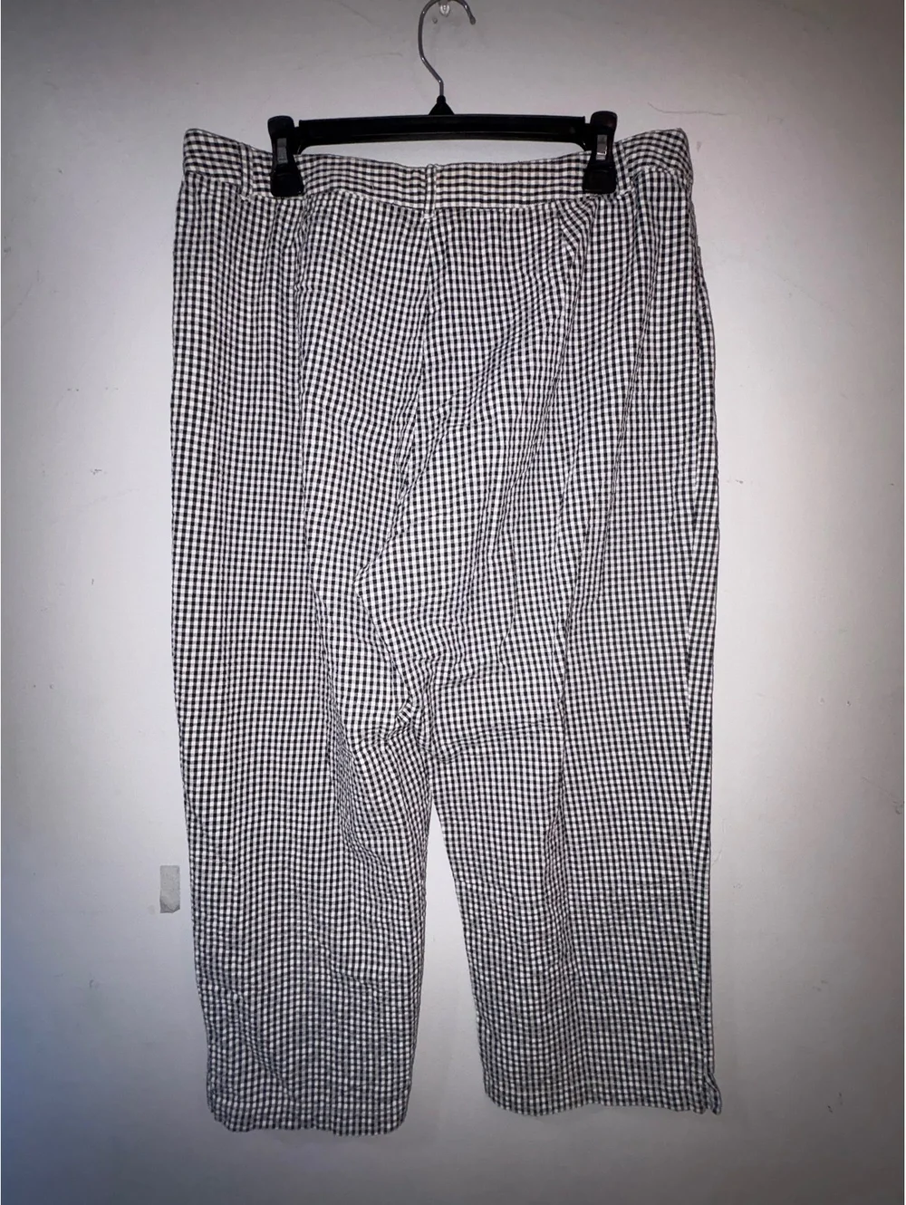 Appleseed's Black and White Gingham Cotton Pants Size 14